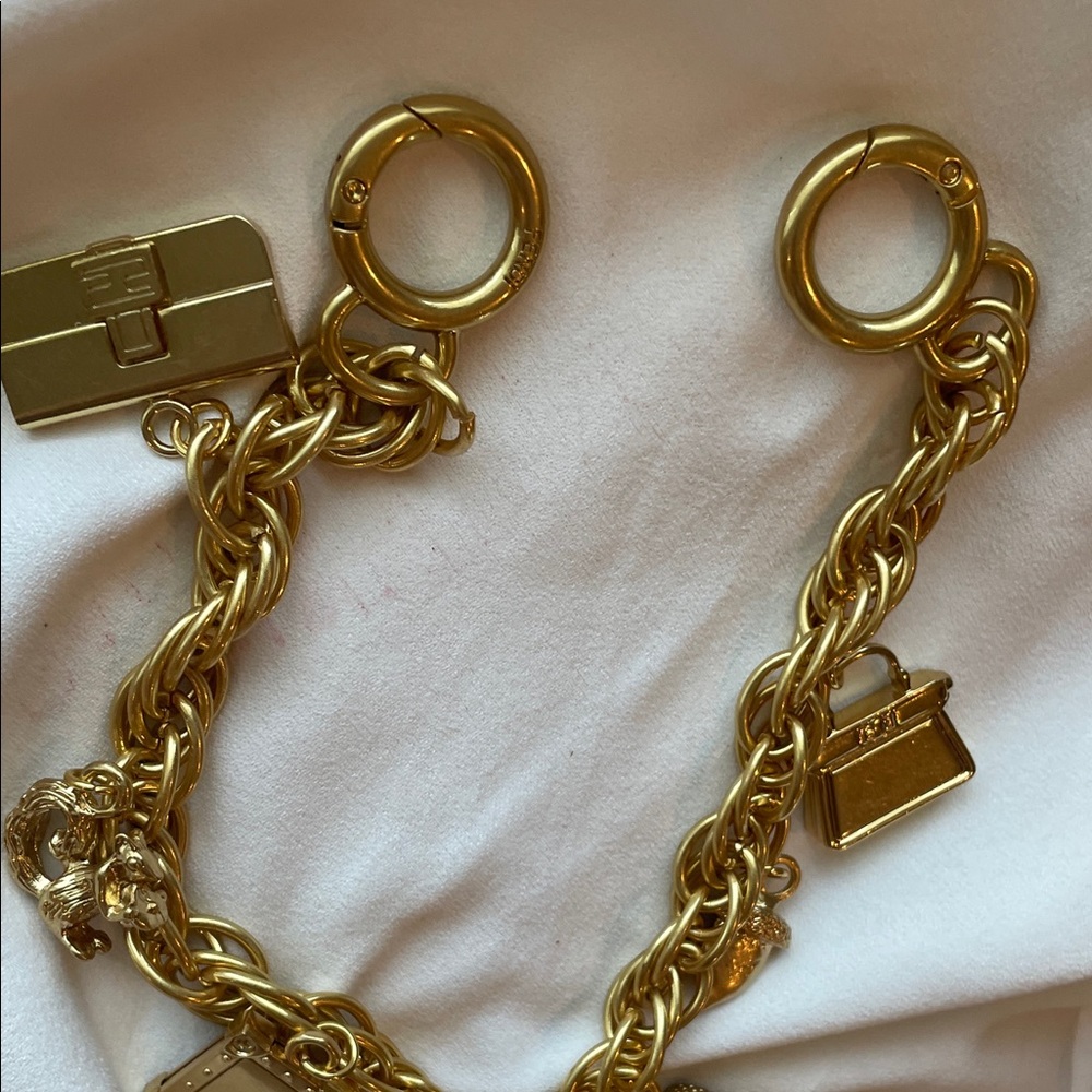 FEND STYLE Gold Charm for bag or bag handle - Designer Style Women’s Accessory - Picture 2 of 11